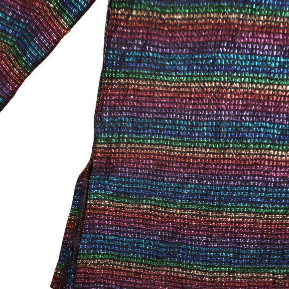 Barry Ashley Women's Glitter Pullover V-Neck Lng Slv Top See Measurements for Sz - Picture 5 of 8